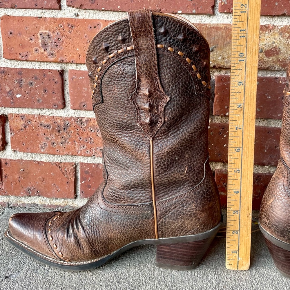 Ariat Dixie Women’s Brown Leather Cowgirl Boots Size 7B Average Width Cowboy - Picture 9 of 13